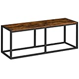 HOOBRO Banco, Taburete de Comedor, Banco de Cocina de 120 x 30 x 46.5 cm, Taburete de Desayuno de Estilo Industrial, Estructura Metálica, Adecuado para Cocina, Salón, Vestíbulo, Dormitorio EBF12CD01