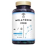 Melatonina Pura 1,9 mg con Vitamina B6. Ayuda con Ansiedad, Insomnio y Trastornos de Sueño. Pastillas Para Dormir Bien. Natural, Vegana. Alta Dosis. 90 Cápsulas. CE. N2 Natural Nutrition