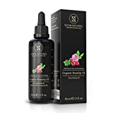 Aceite de Rosa Mosqueta Puro Ogánico Vegano 50ml - Serum Facial de Rosa Silvestre con Vitamina E,C,A+Omega 3 Prensado en Frío Usar como Crema Hidratante Facial Mujer - Piel Suave, Pelo y Uñas