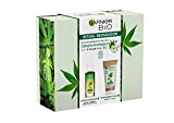 Garnier Bio Pack Ritual Multi-Reparador con Aceite Esencial de Semilla de Cannabis Sativa Ecológico y Vitamina E para la Piel Estresada, Crema en Gel de Día 50ml y Sérum de Noche 30ml