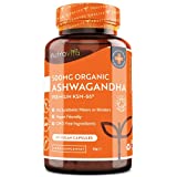 Ashwagandha Orgánica 500mg - KSM-66 Sin Excipientes - 100% Natural Cápsulas Veganas - Suplemento de Ayurvédico de Withania Somnifera (Ginseng Indio) - Hecho en el RU por Nutravita