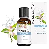 Pranarôm Difusión Zen, Aceites Eseciales 100% puros, naturales y BIO, Mezcla que favorece la relajación y la tranquilidad, Cítricos calmantes y cedro mistico, Difusión atmosférica , 30 ml