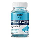 Weider - Melatonin Gummies, Gominolas de Melatonina que Ayudan a Inducir el Sueño, Sin Gluten y Sin Azúcar, Sabor Arándano - Bote de 60 Gominolas