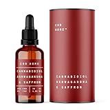 CBD HOME Oil 20% Con Ashwagandha y Azafrán - 30 ML - Base Aceite de MCT (Coco) y Cañamo Ecologico - Enriquecido con 20% CBD Puro - CBD Certificado 6000 mg.