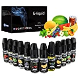 E-Líquido, 12 X 10mL E Liquido Vaper Sin Nicotina, E-Liquid VG50/PG50, Set E-Líquido Para Cigarrillos Electrónicos/E Shisha/E Hookah (0,0mg nicotina)