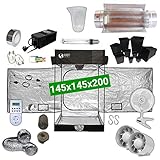 Supacrop Kit de Cultivo Interior 600W SHP Cooltube Protube - Armario 145x145x200 - Balastro ETI 2