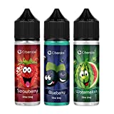 Ciberate 50mlx3 Vaper Liquido Premium Ecig Vape Juice E Liquido E Juice Sabores jugosos 70/30 Eliquid Sandía Fresa Arándano para E Cig Cigarrillo Electrónico Vape Pen Box Mod Starter Kit Sin Nicotina