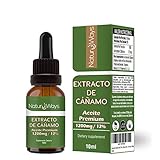 Gotas de Extracto de Cáñamo Orgánico 1200Mg (12%) | Alivia el estrés, dolor y ansiedad | 10ml Vegano & Vegetariano | Espectro Completo | Extraído con Co2 | Hecho en EU | Por NaturWays