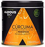250 Cápsulas PROBIÓTICOS + Cúrcuma con Jengibre y Pimienta Negra | 1460mg | Cúrcuma en Cápsulas con Curcumina y Piperina | Antiinflamatorio Natural | Fórmula Avanzada | Certificación Ecológica