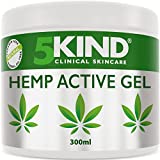 5kind Gel de aceite de cañamo 300 ml - Alivia articulaciones y músculos, dolor de espalda, dolor lumbar, dolor muscular, pies, rodillas, cuello, hombros - Crema masaje rica en extractos naturales